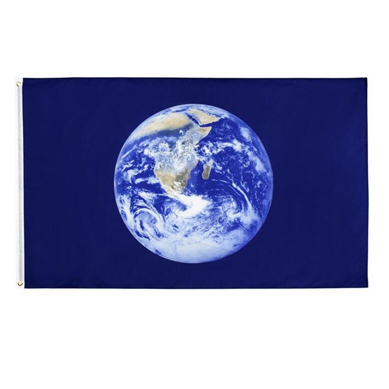 3x5ft Rectangle 110g Polyester Earth Flag With Brass Grommets